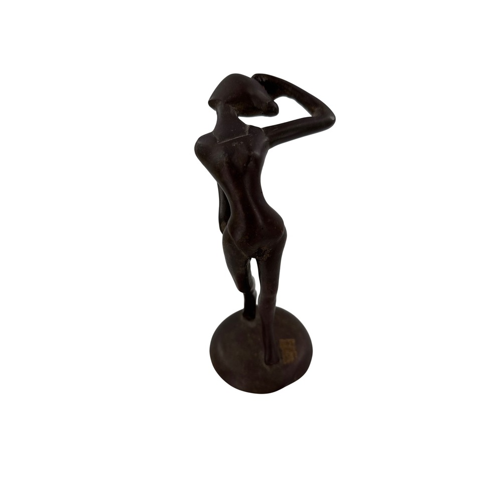 Abstract bronze Sculpture Female Figurine Mid Century Modern